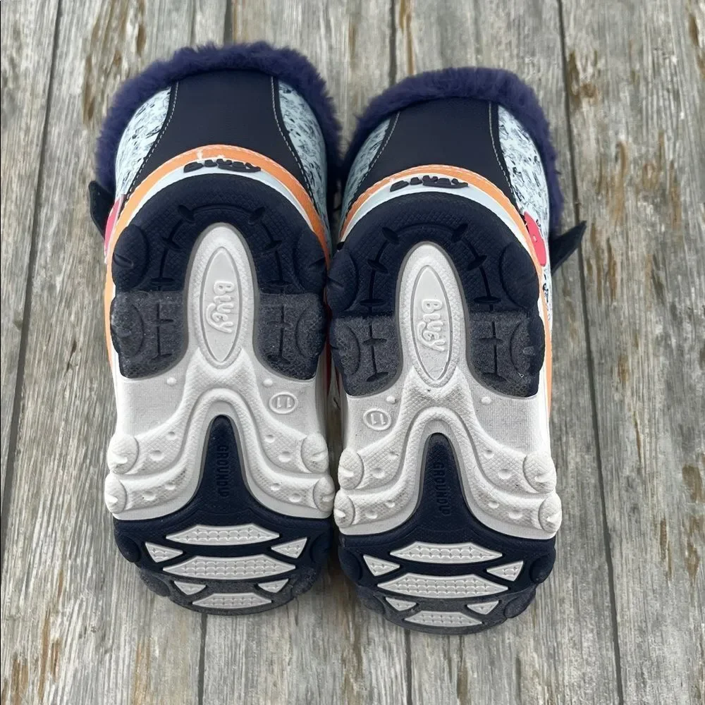 Toddler Bluey Winter Boot Shoes Faux Fur Trim Size 11